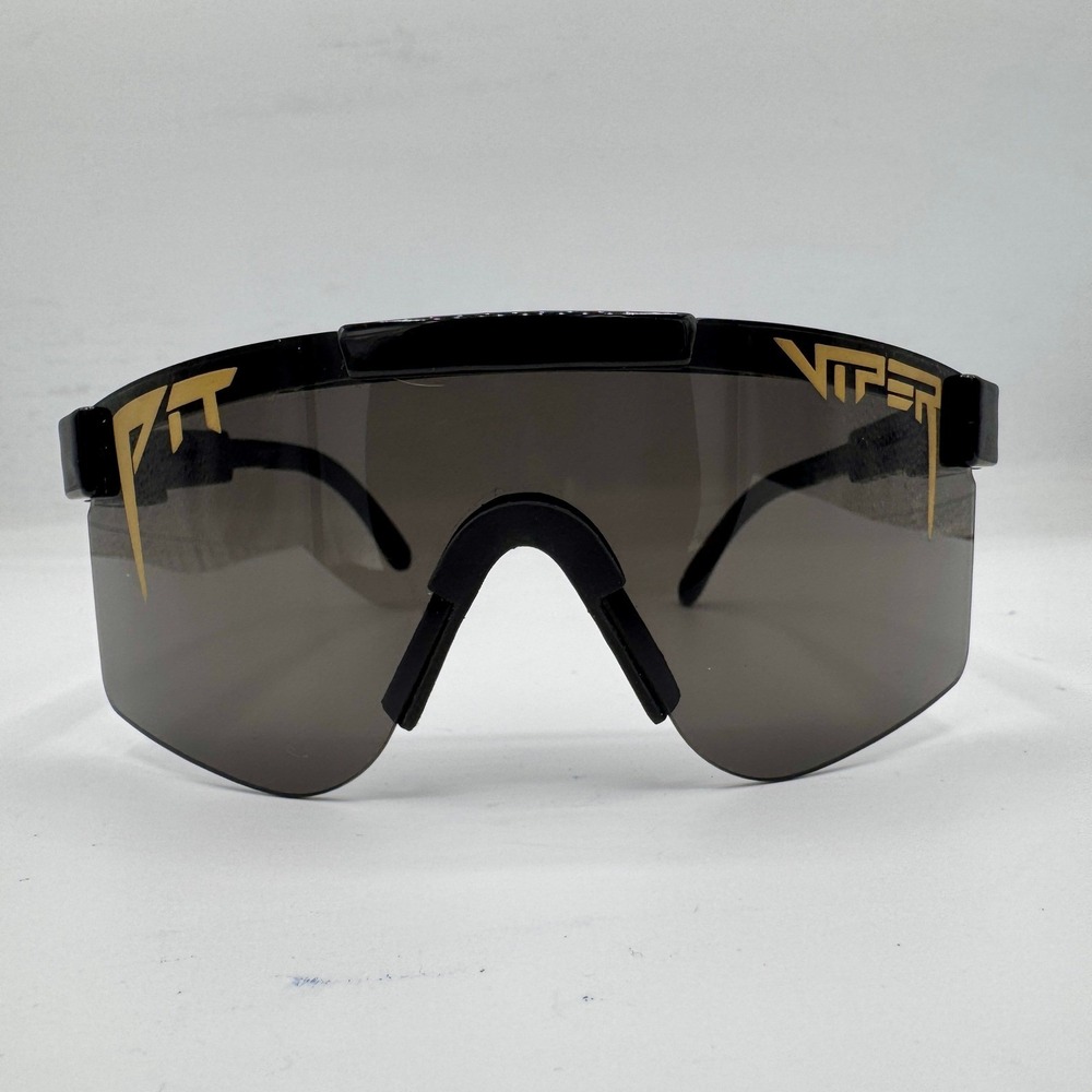 Pit Viper The Dark Matter Original Series Sunglasses Black Gold Logo Shield